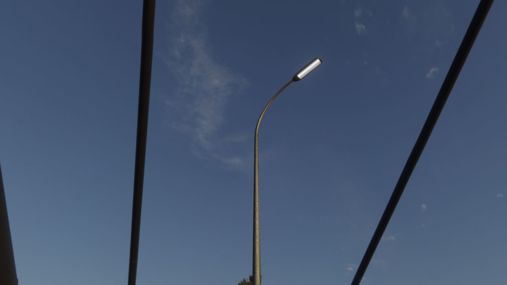 Street Light 11 version 13 6m with pole 1 Low-poly 3D model_5
