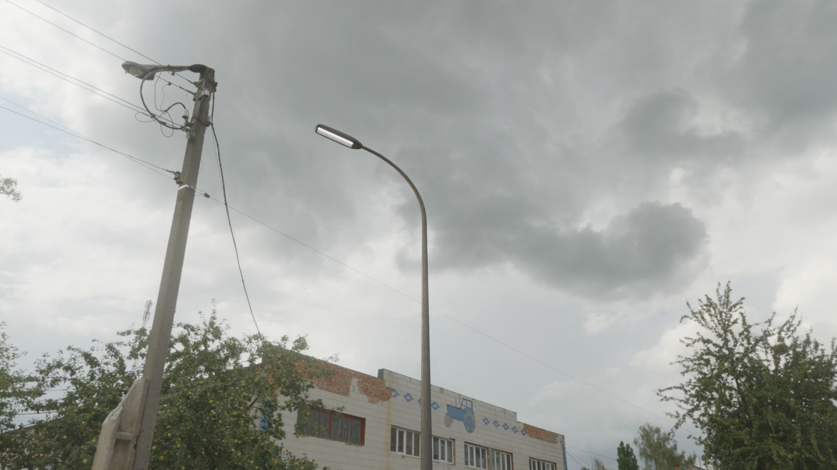 Street Light 11 version 13 6m with pole 1 Low-poly 3D model_56