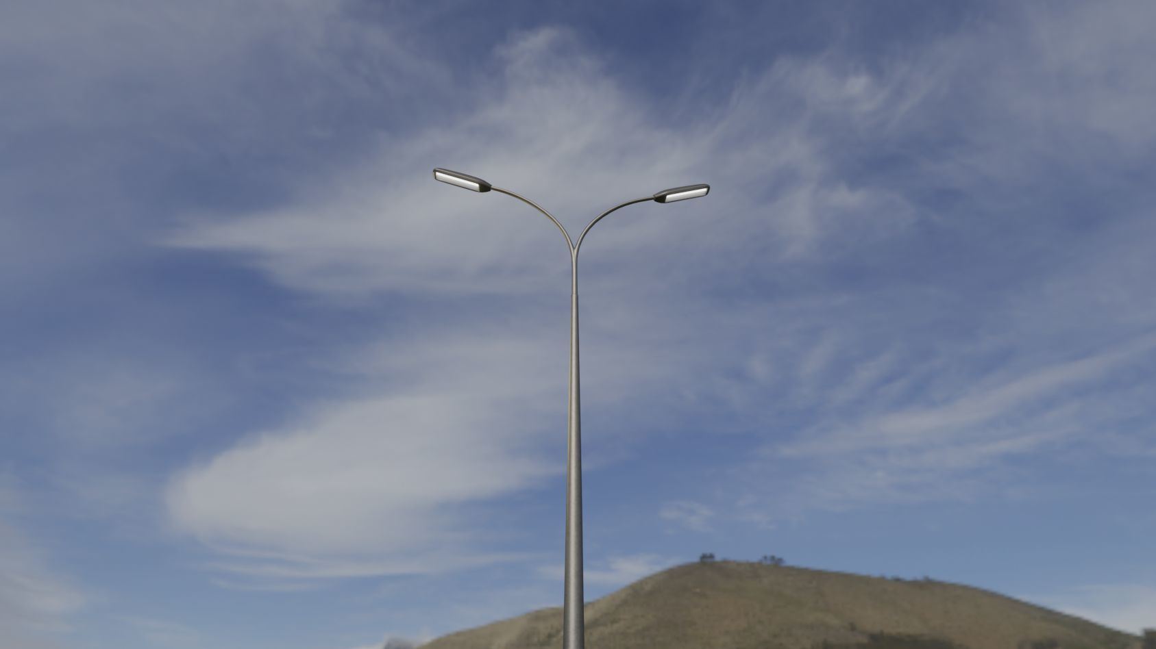 Street Light 11 version 12 6m with pole 4 Low-poly 3D model_60
