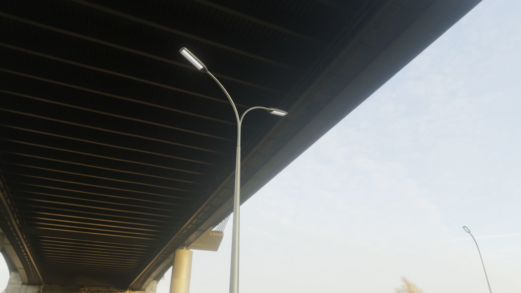 Street Light 11 version 12 6m with pole 4 Low-poly 3D model_24