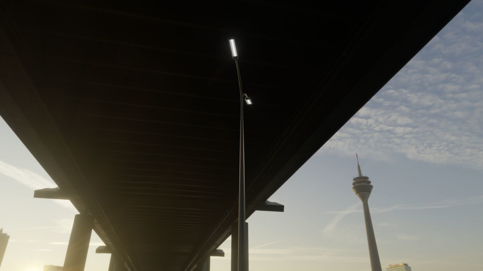 Street Light 11 version 12 6m with pole 4 Low-poly 3D model_68