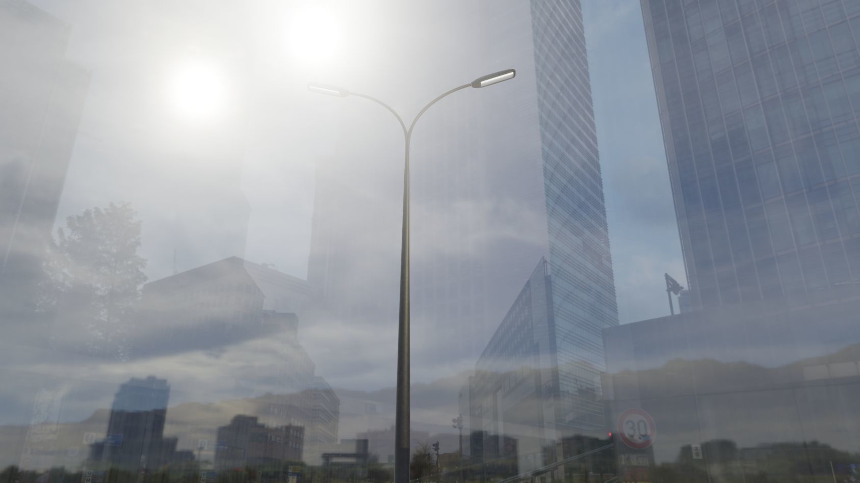 Street Light 11 version 12 6m with pole 4 Low-poly 3D model_11