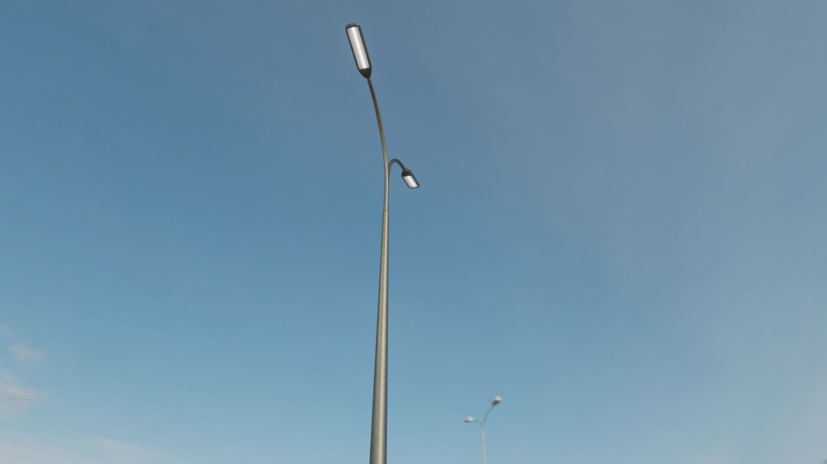 Street Light 11 version 12 6m with pole 4 Low-poly 3D model_86