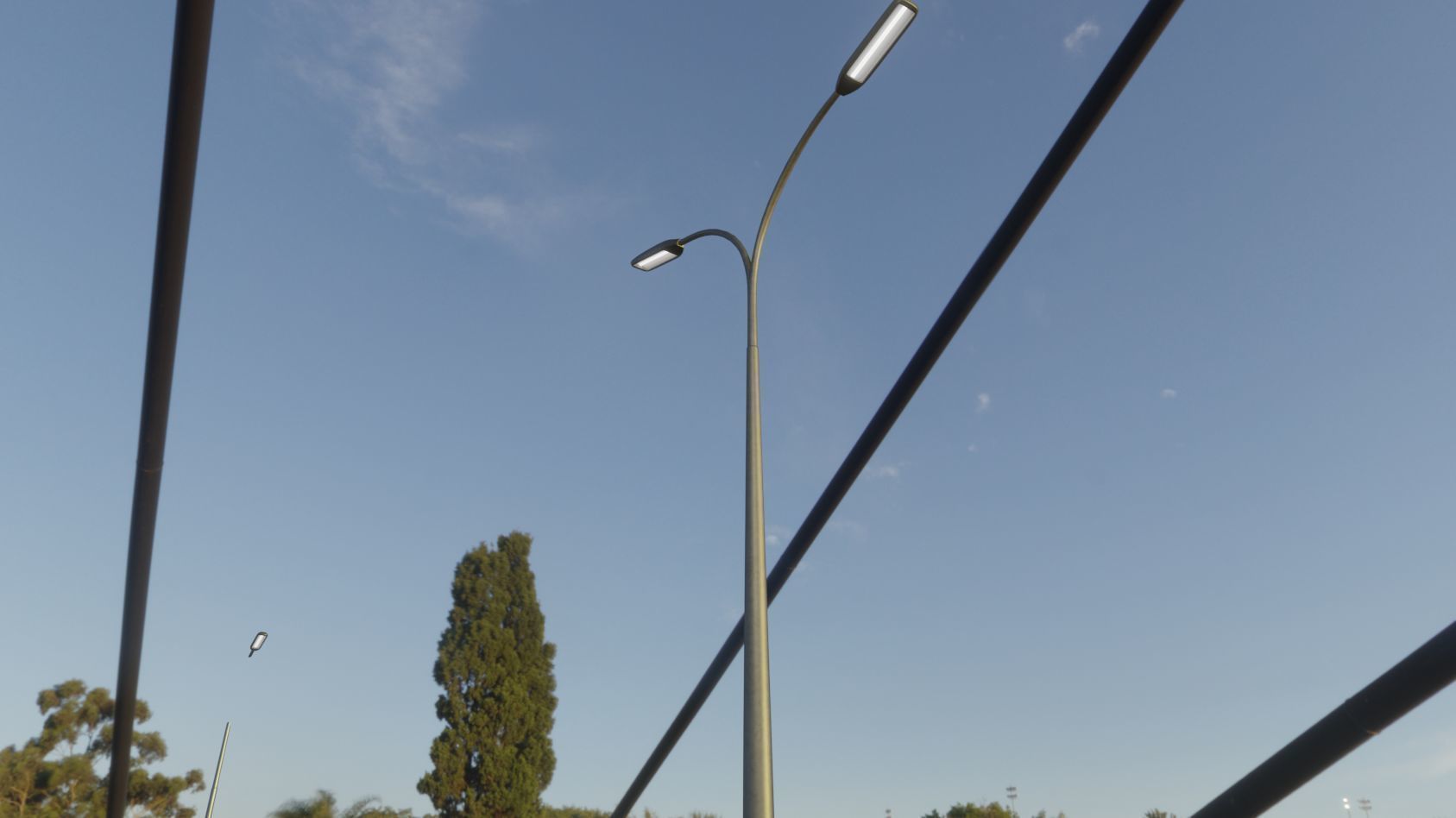 Street Light 11 version 12 6m with pole 4 Low-poly 3D model_80