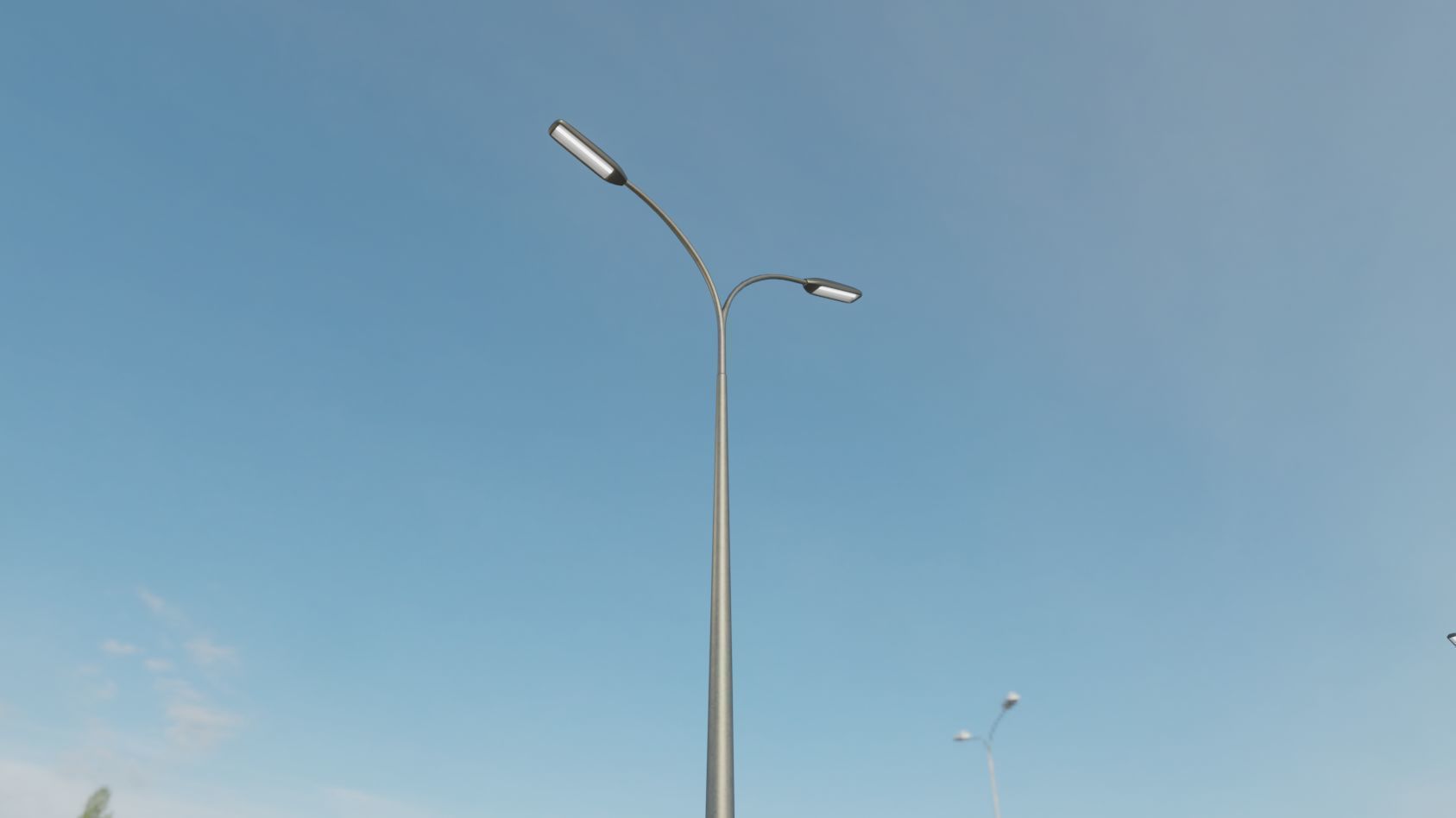 Street Light 11 version 12 6m with pole 4 Low-poly 3D model_57