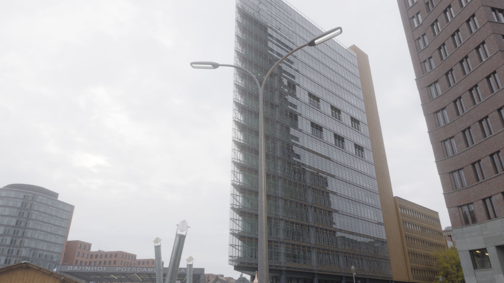 Street Light 11 version 12 6m with pole 4 Low-poly 3D model_77