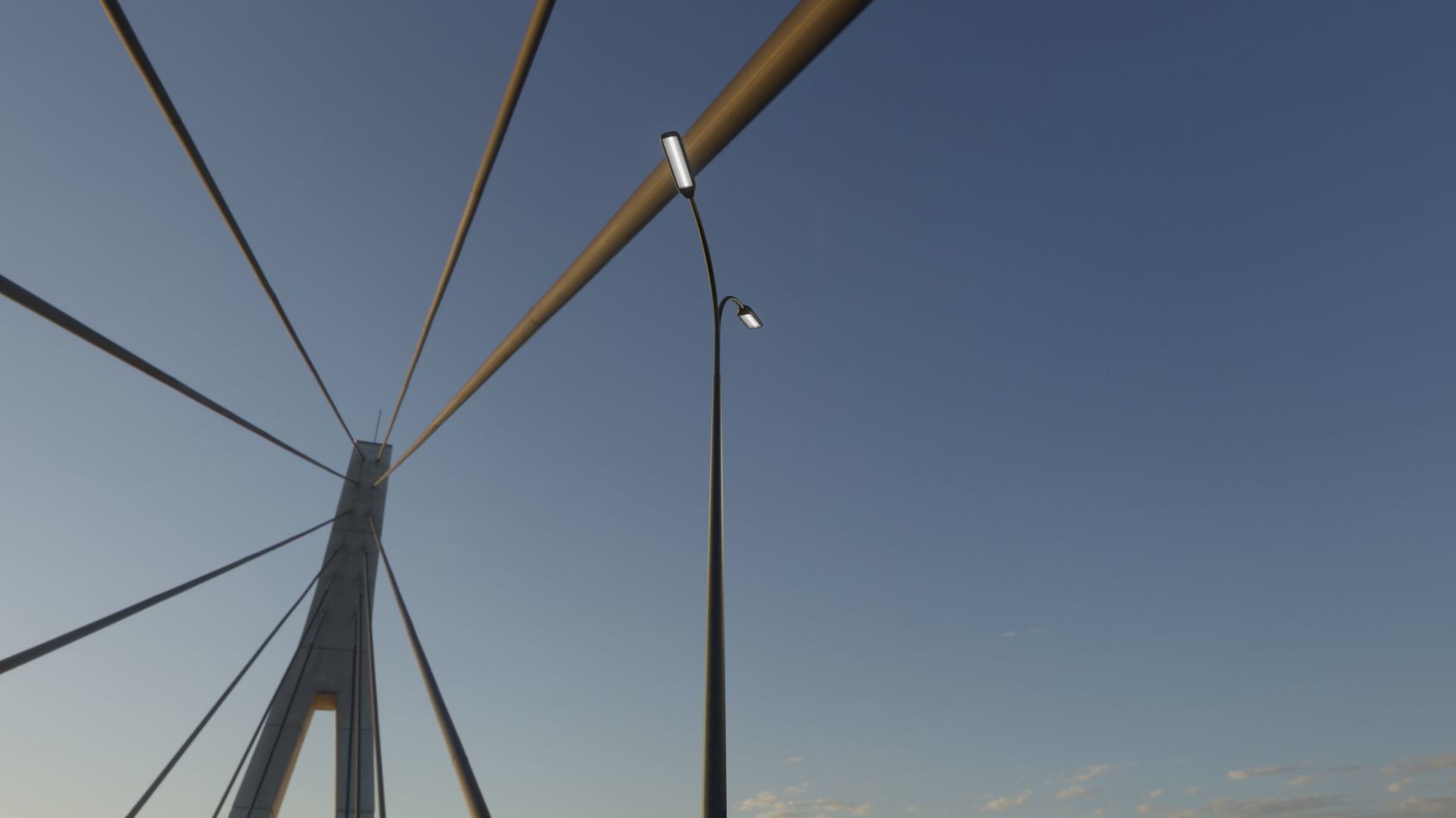 Street Light 11 version 12 6m with pole 4 Low-poly 3D model_36