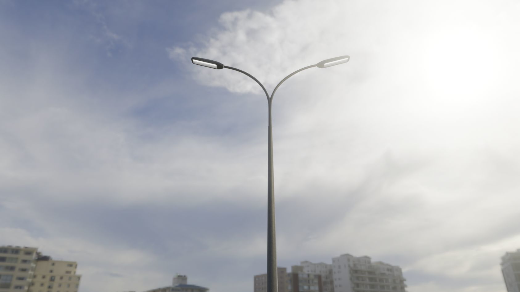 Street Light 11 version 12 6m with pole 4 Low-poly 3D model_75