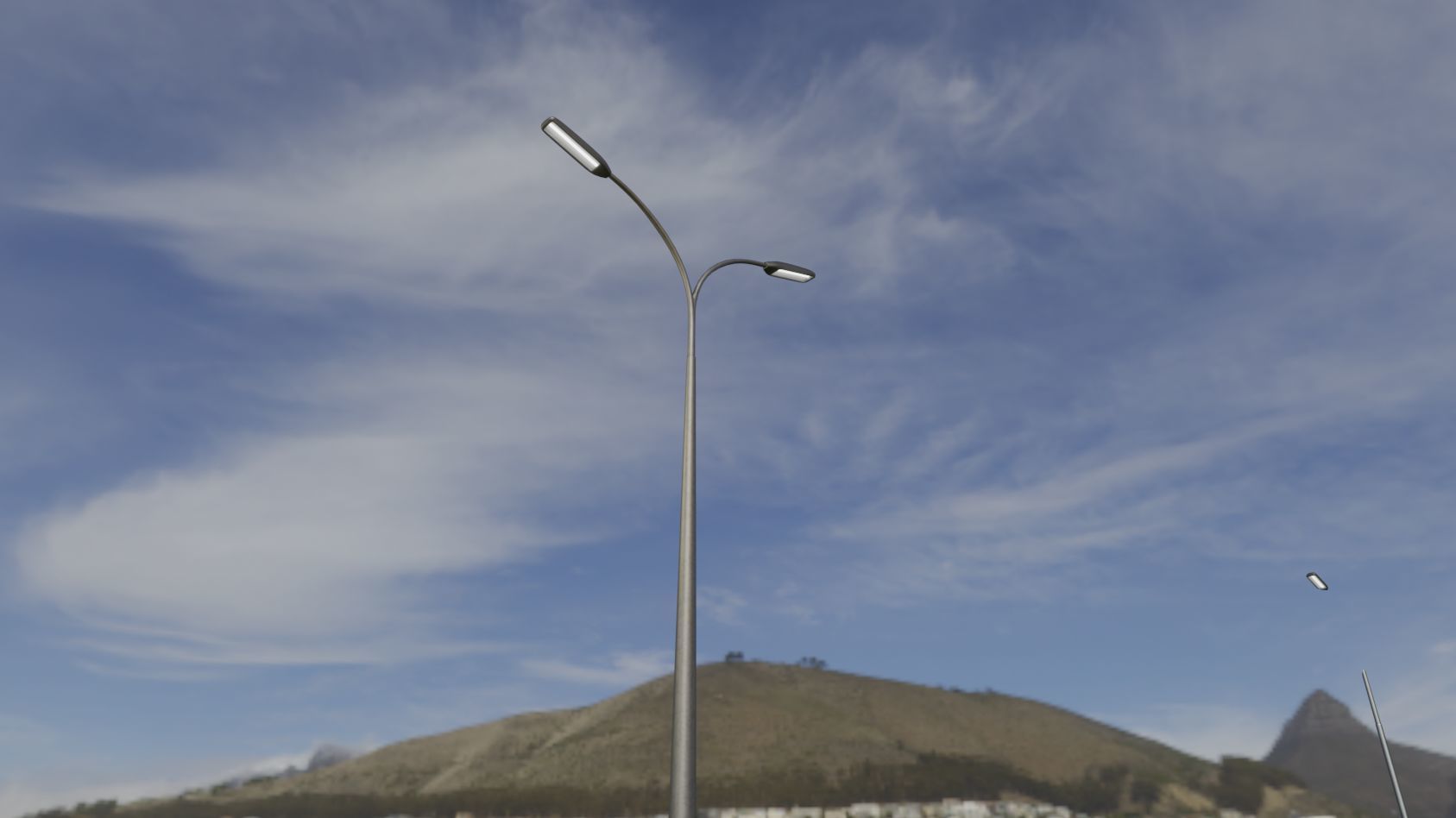 Street Light 11 version 12 6m with pole 4 Low-poly 3D model_89