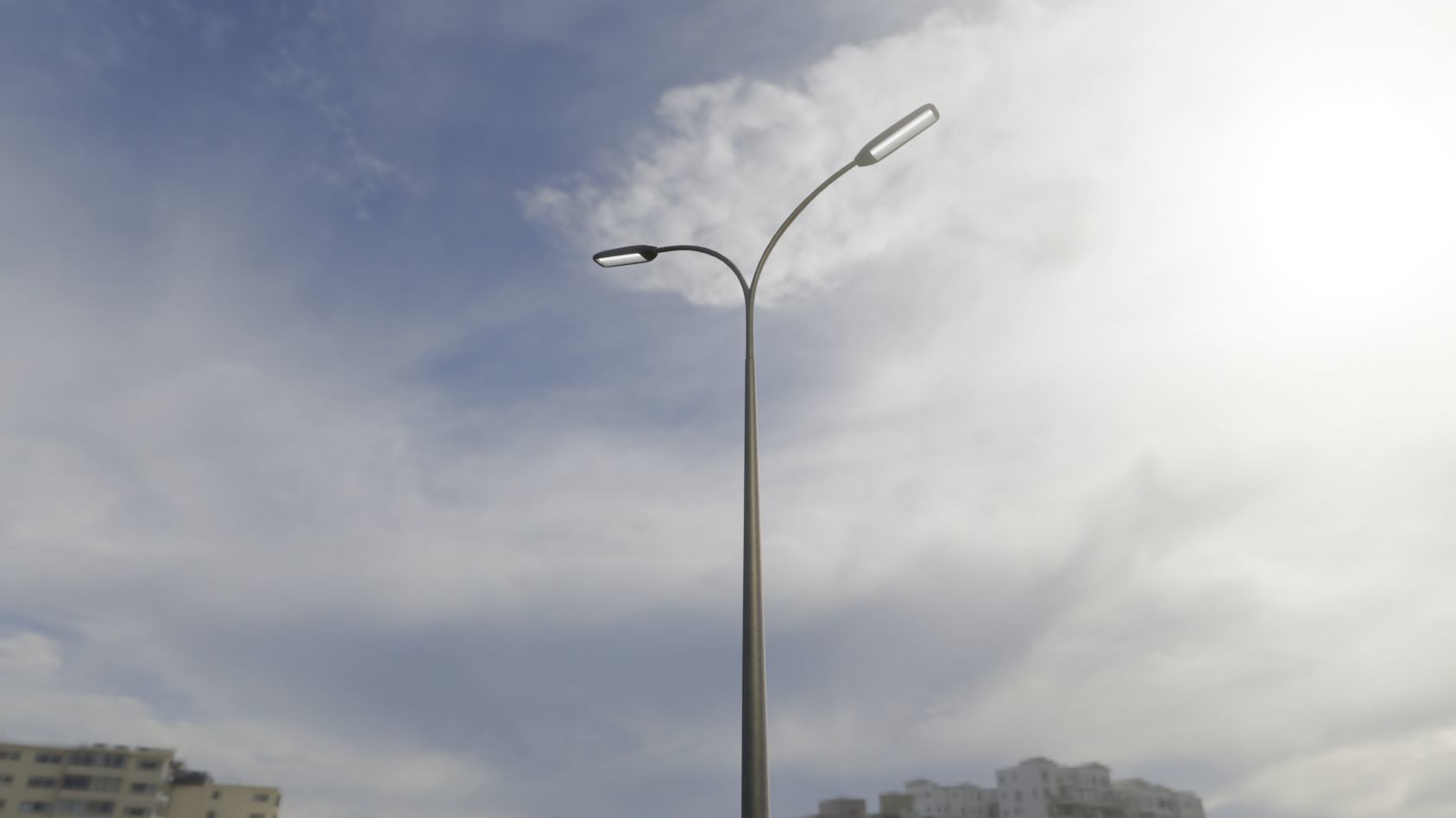 Street Light 11 version 12 6m with pole 4 Low-poly 3D model_45