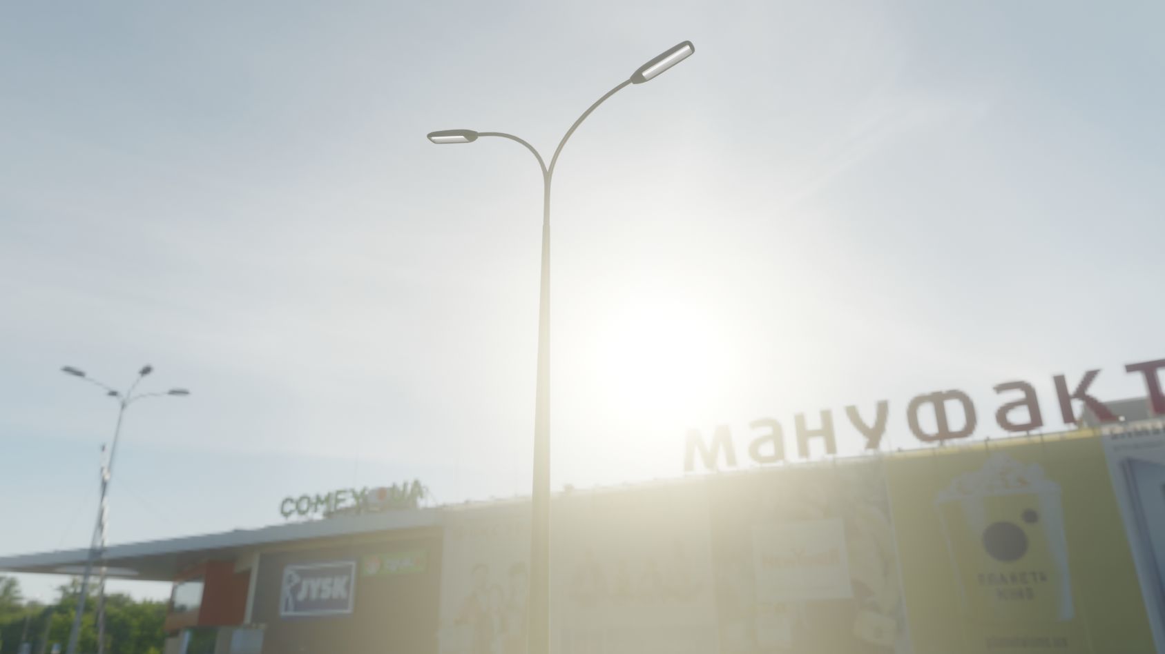 Street Light 11 version 12 6m with pole 4 Low-poly 3D model_13