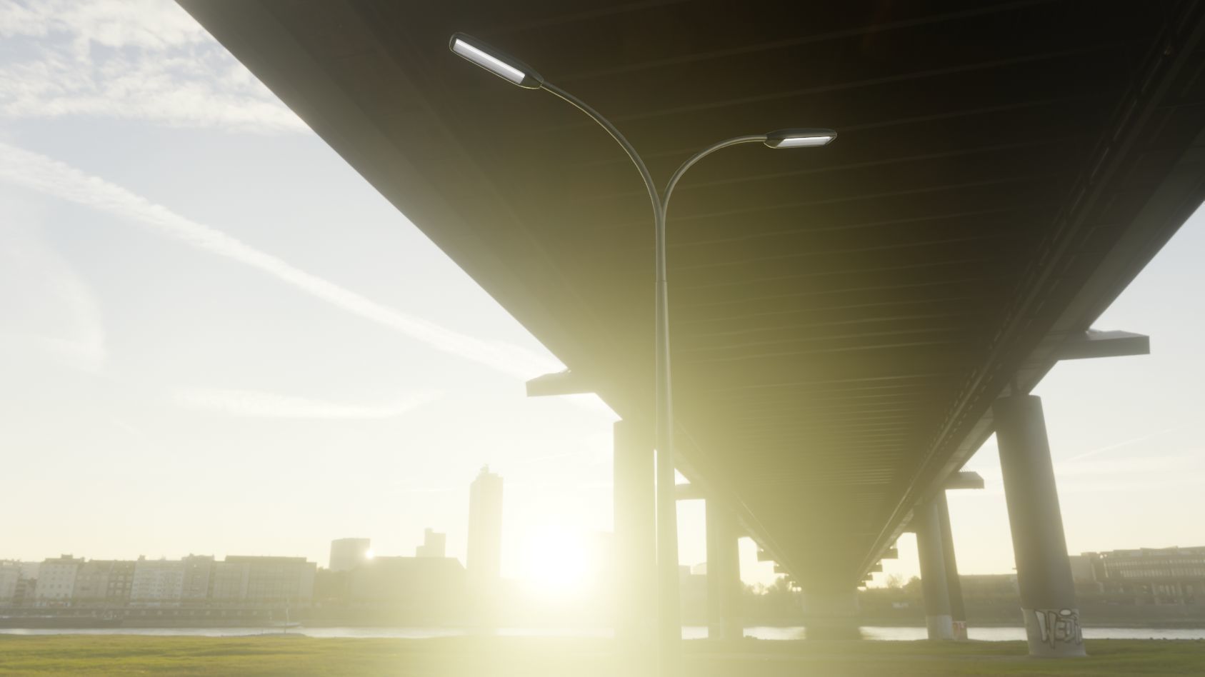 Street Light 11 version 12 6m with pole 4 Low-poly 3D model_38