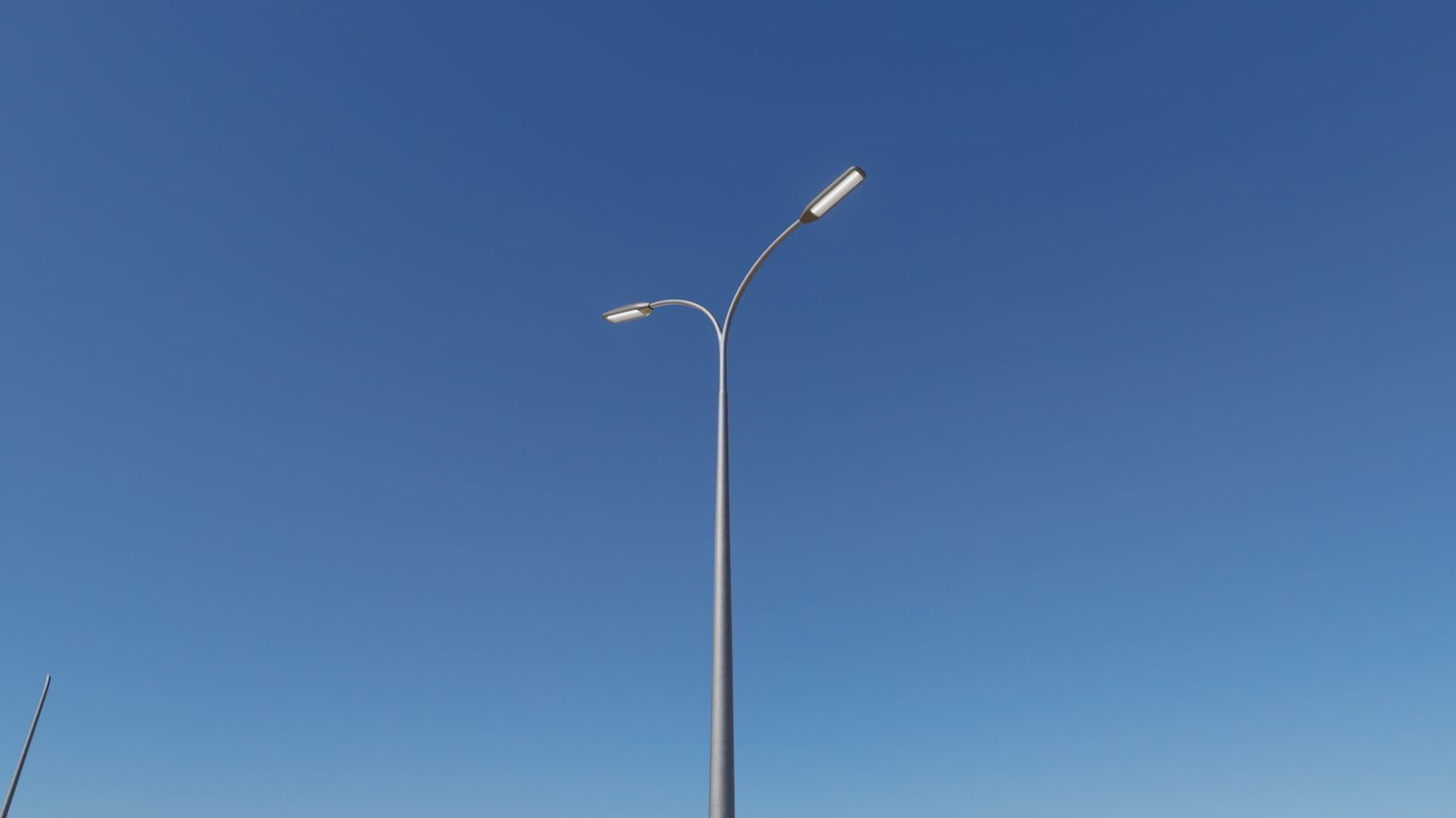 Street Light 11 version 12 6m with pole 4 Low-poly 3D model_1