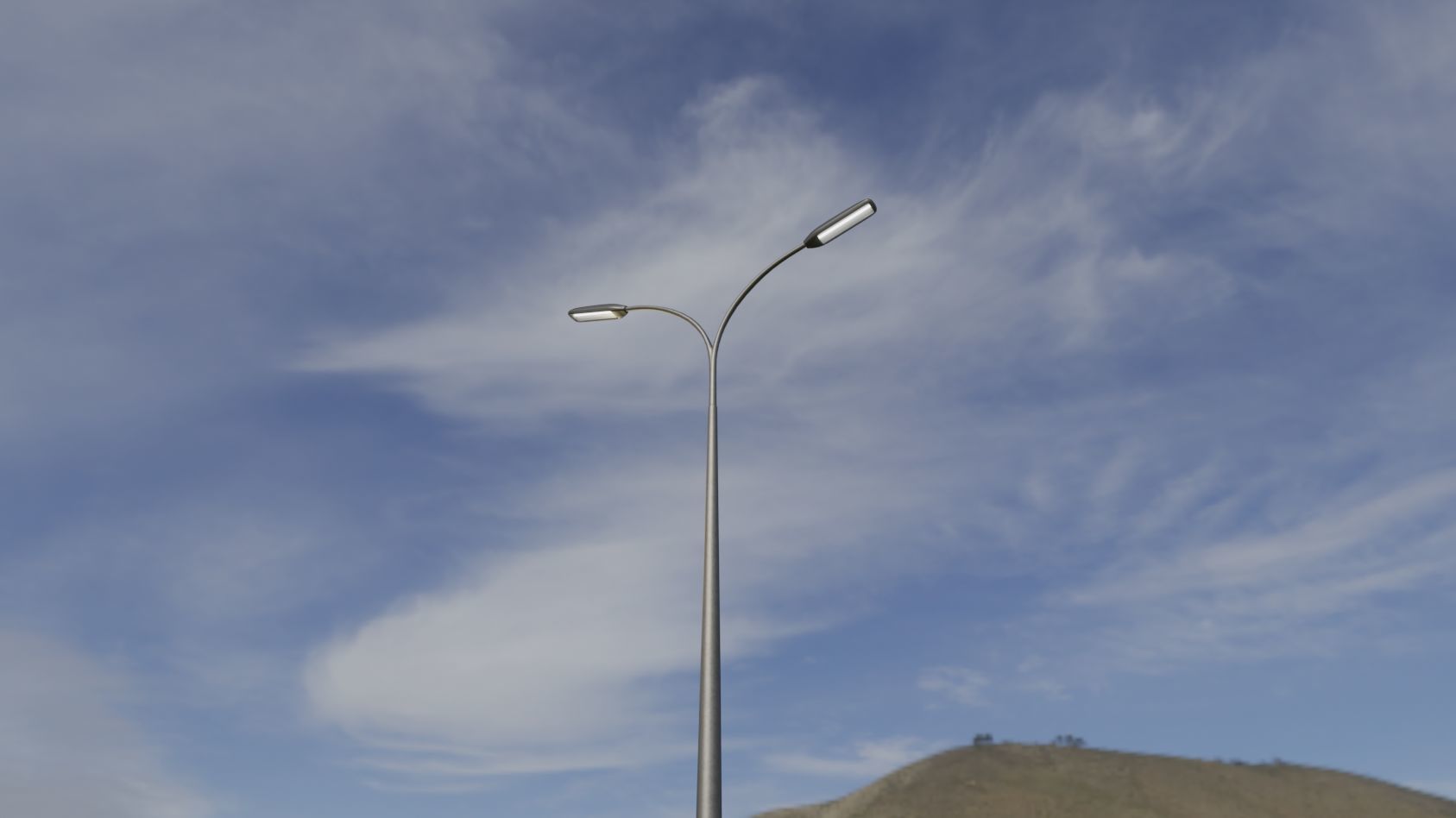 Street Light 11 version 12 6m with pole 4 Low-poly 3D model_31
