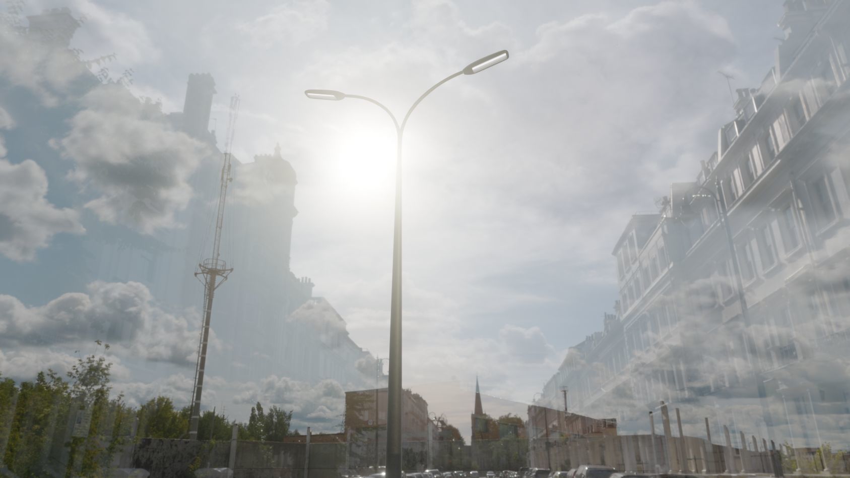 Street Light 11 version 12 6m with pole 4 Low-poly 3D model_12