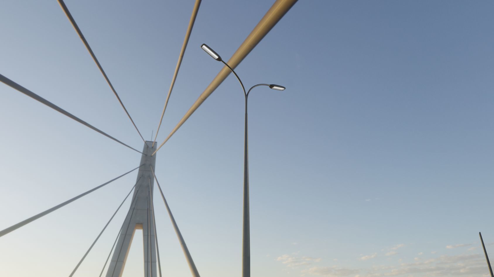 Street Light 11 version 12 6m with pole 4 Low-poly 3D model_7