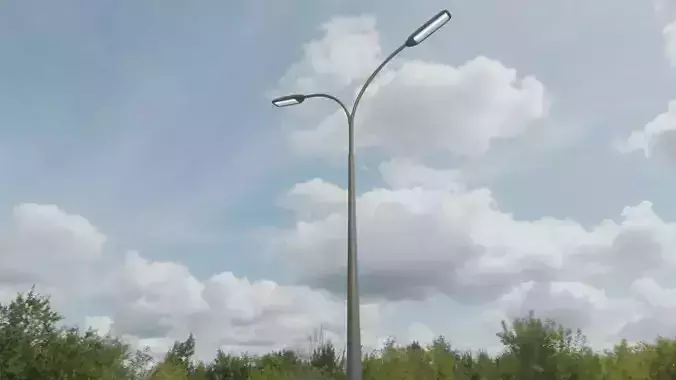 Street Light 11 version 12 6m with pole 4 Low-poly 3D model
