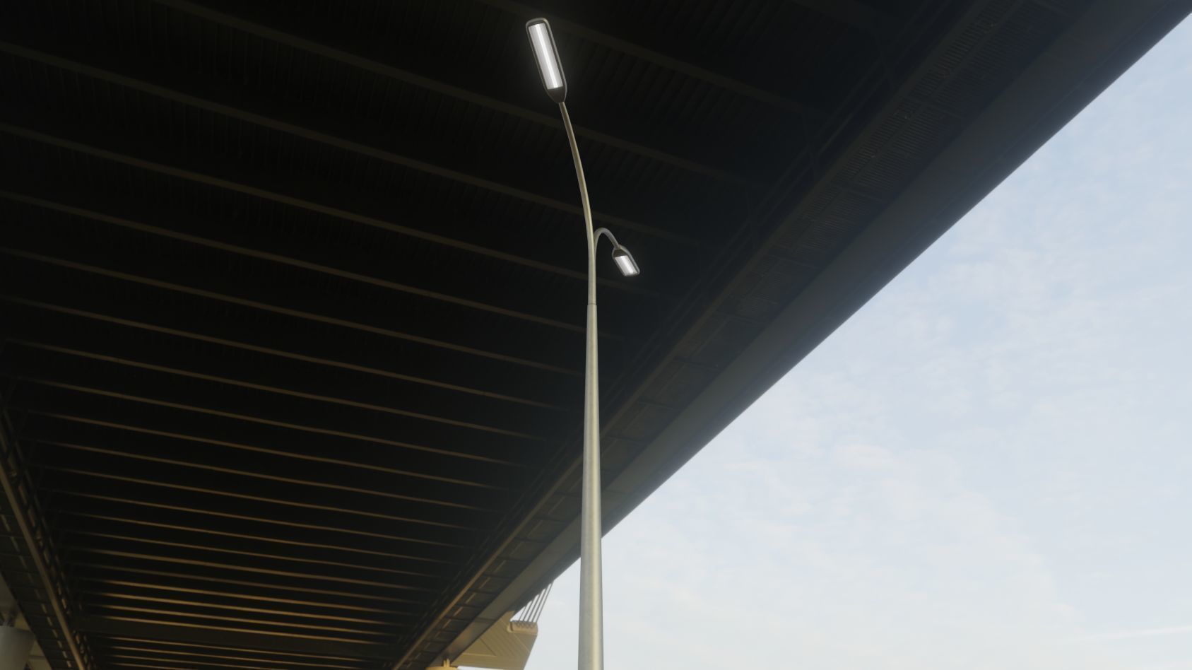 Street Light 11 version 12 6m with pole 4 Low-poly 3D model_53