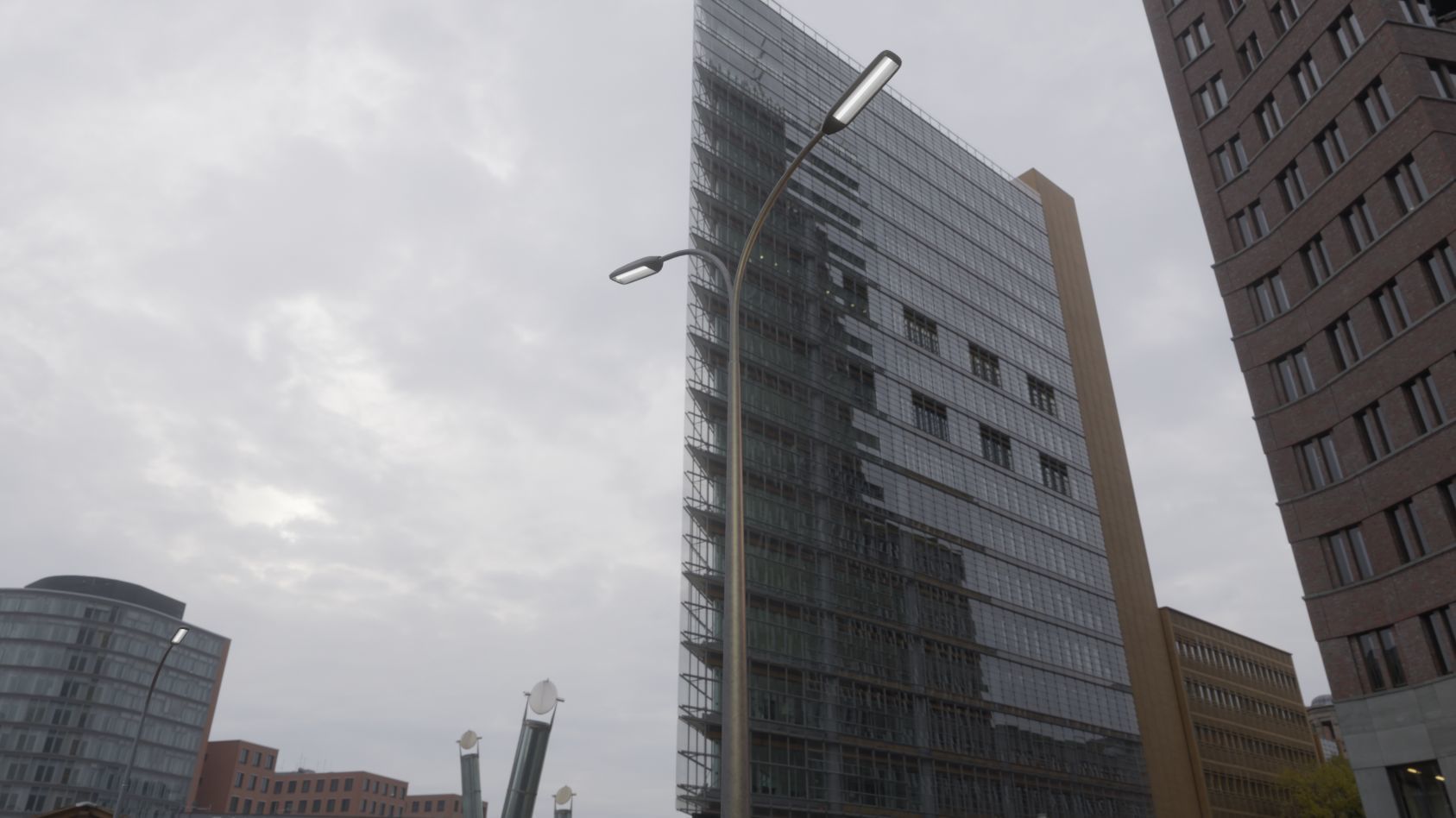 Street Light 11 version 12 6m with pole 4 Low-poly 3D model_47