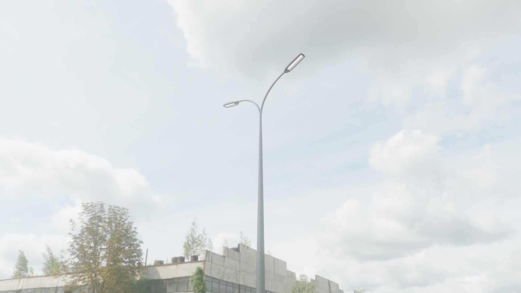 Street Light 11 version 12 6m with pole 4 Low-poly 3D model_64
