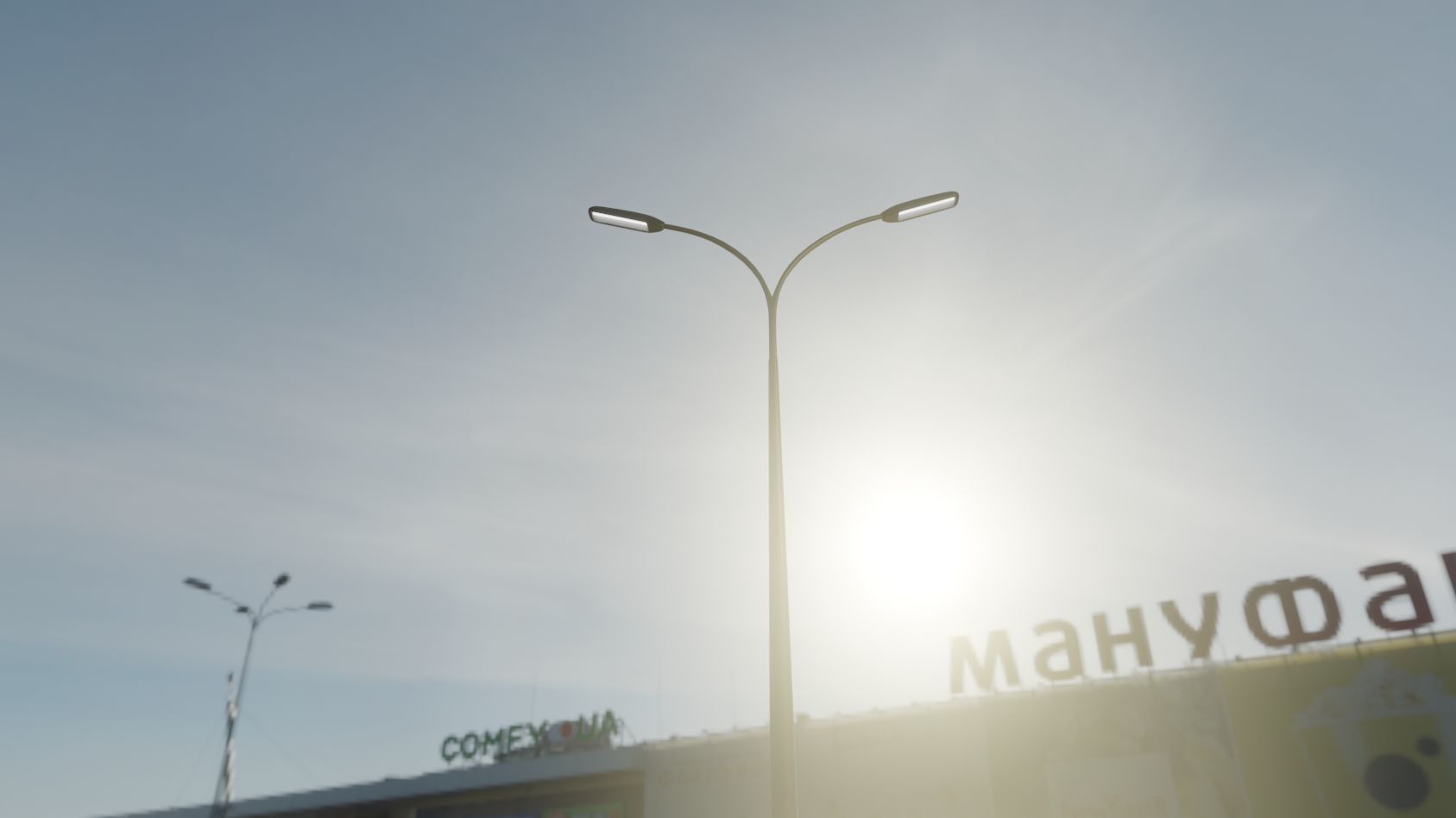 Street Light 11 version 12 6m with pole 4 Low-poly 3D model_42