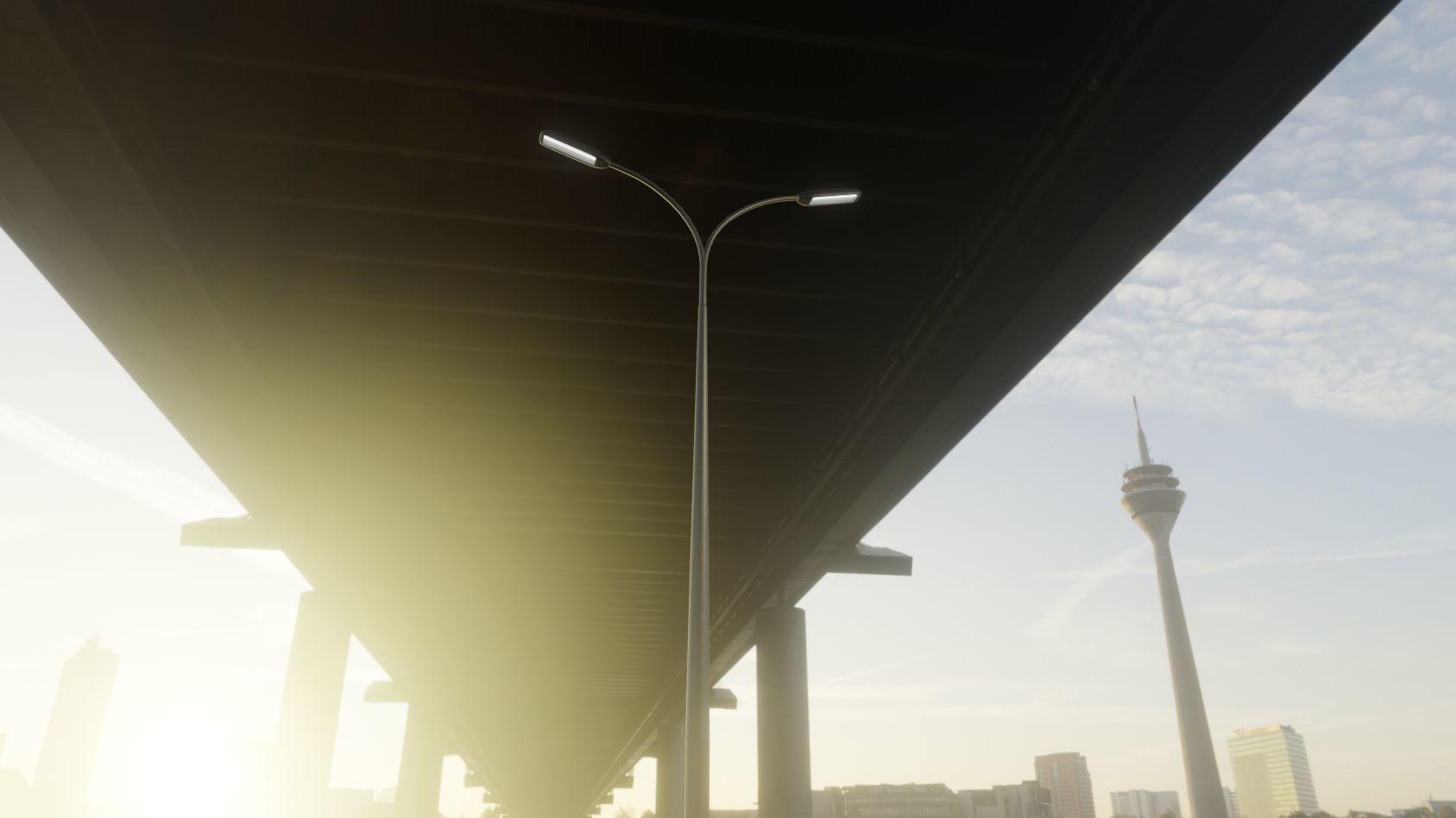 Street Light 11 version 12 6m with pole 4 Low-poly 3D model_9