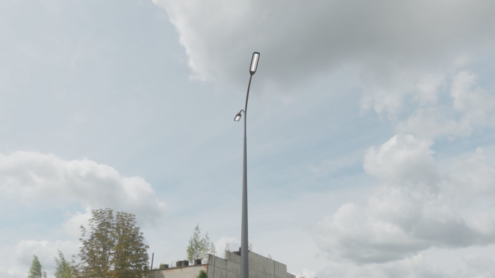 Street Light 11 version 12 6m with pole 4 Low-poly 3D model_34