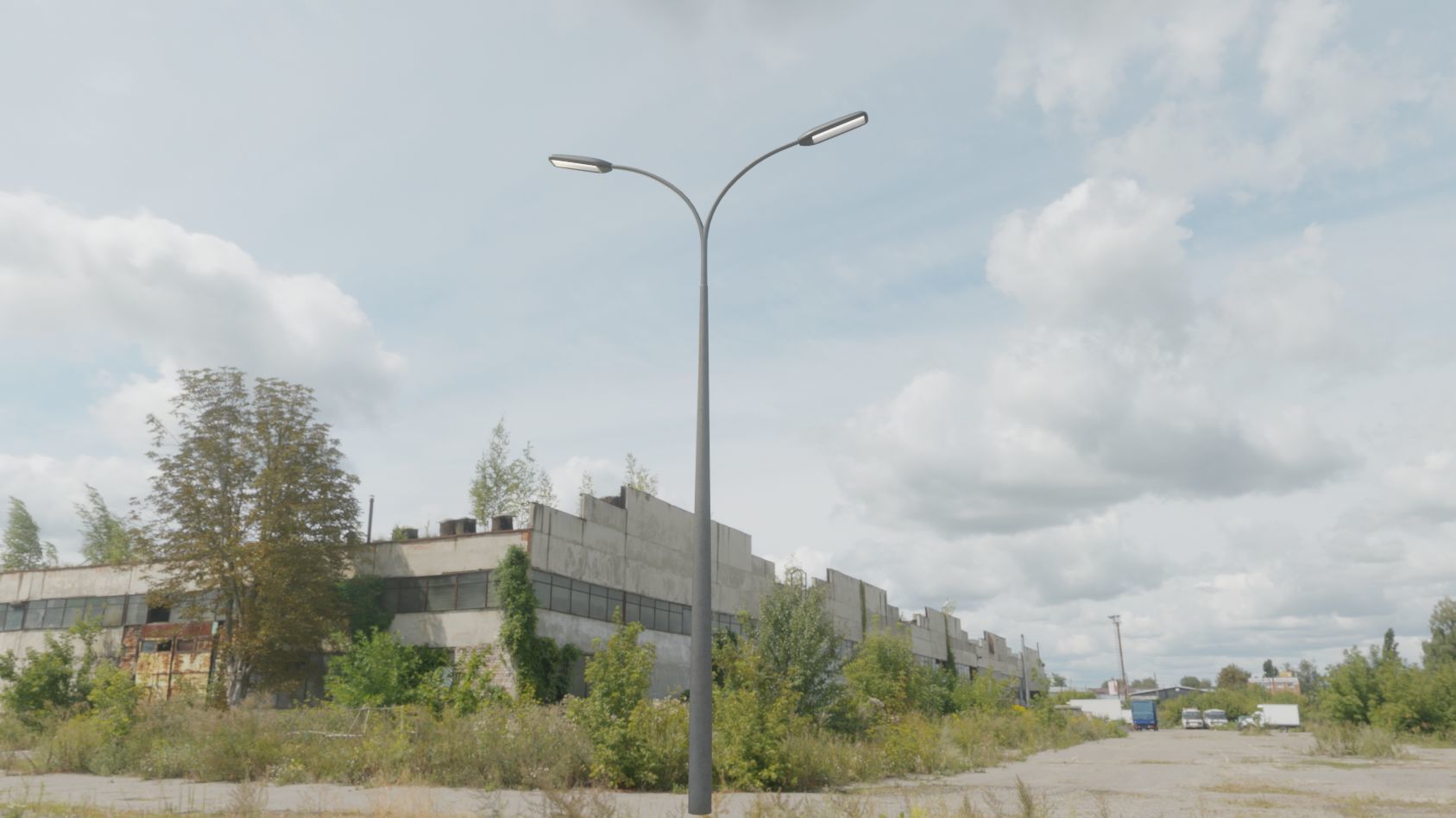 Street Light 11 version 12 6m with pole 4 Low-poly 3D model_93