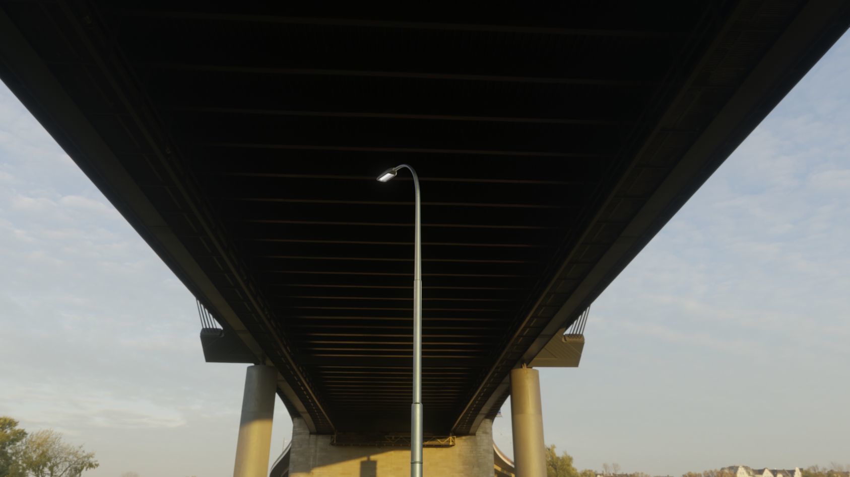 Street Light 11 version 11 6m with pole 1 Low-poly 3D model_32