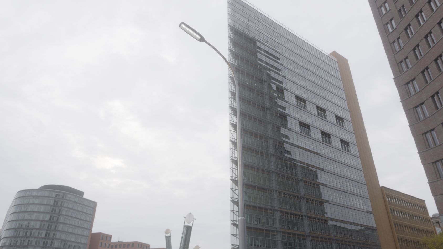 Street Light 11 version 11 6m with pole 1 Low-poly 3D model_56