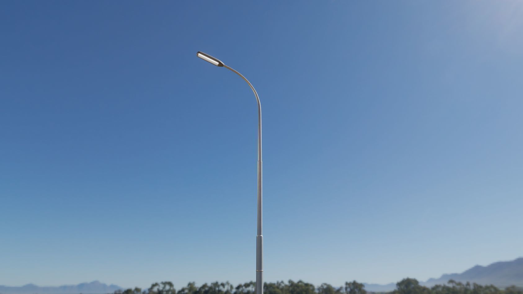 Street Light 11 version 11 6m with pole 1 Low-poly 3D model_25