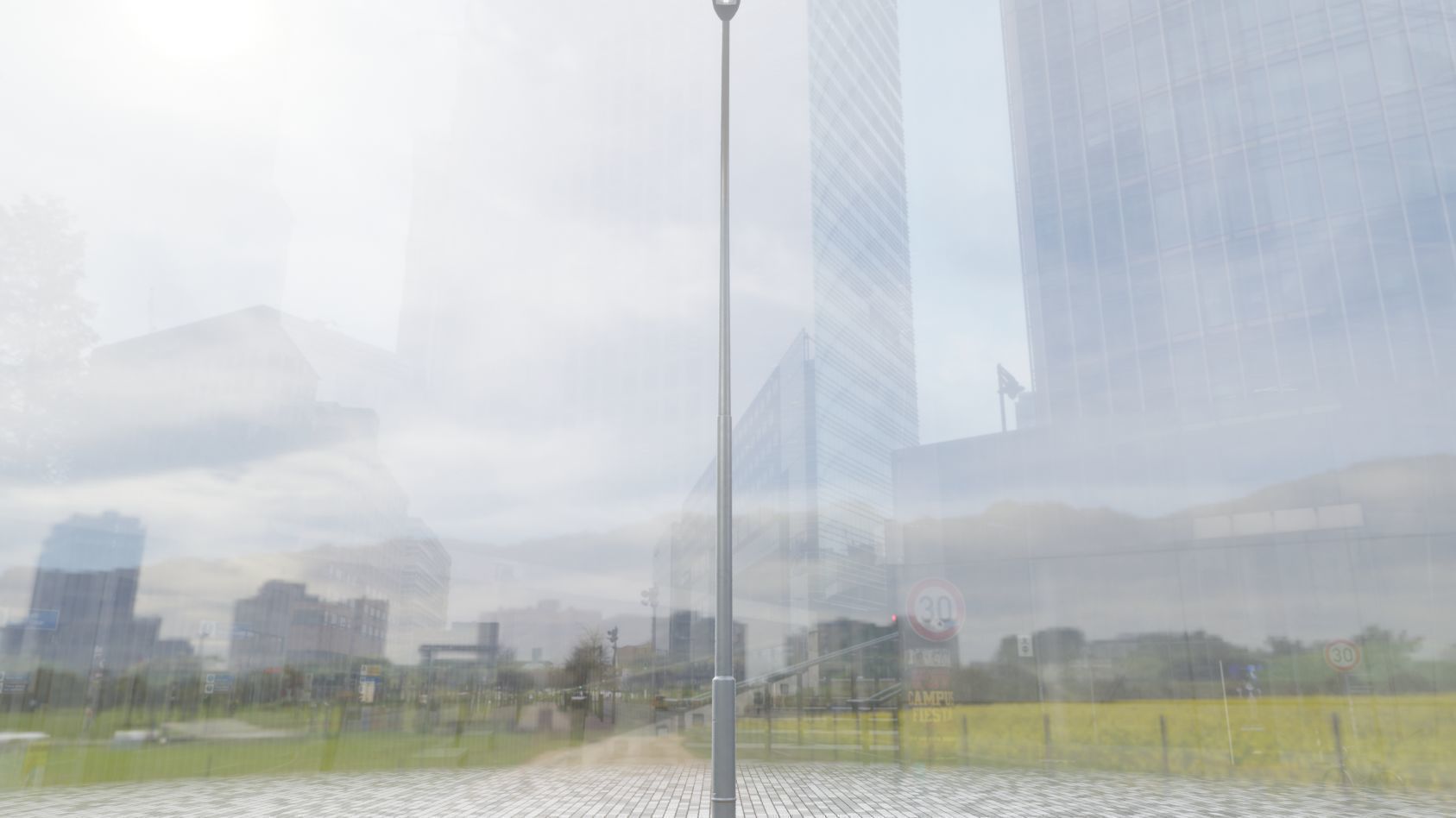 Street Light 11 version 11 6m with pole 1 Low-poly 3D model_19