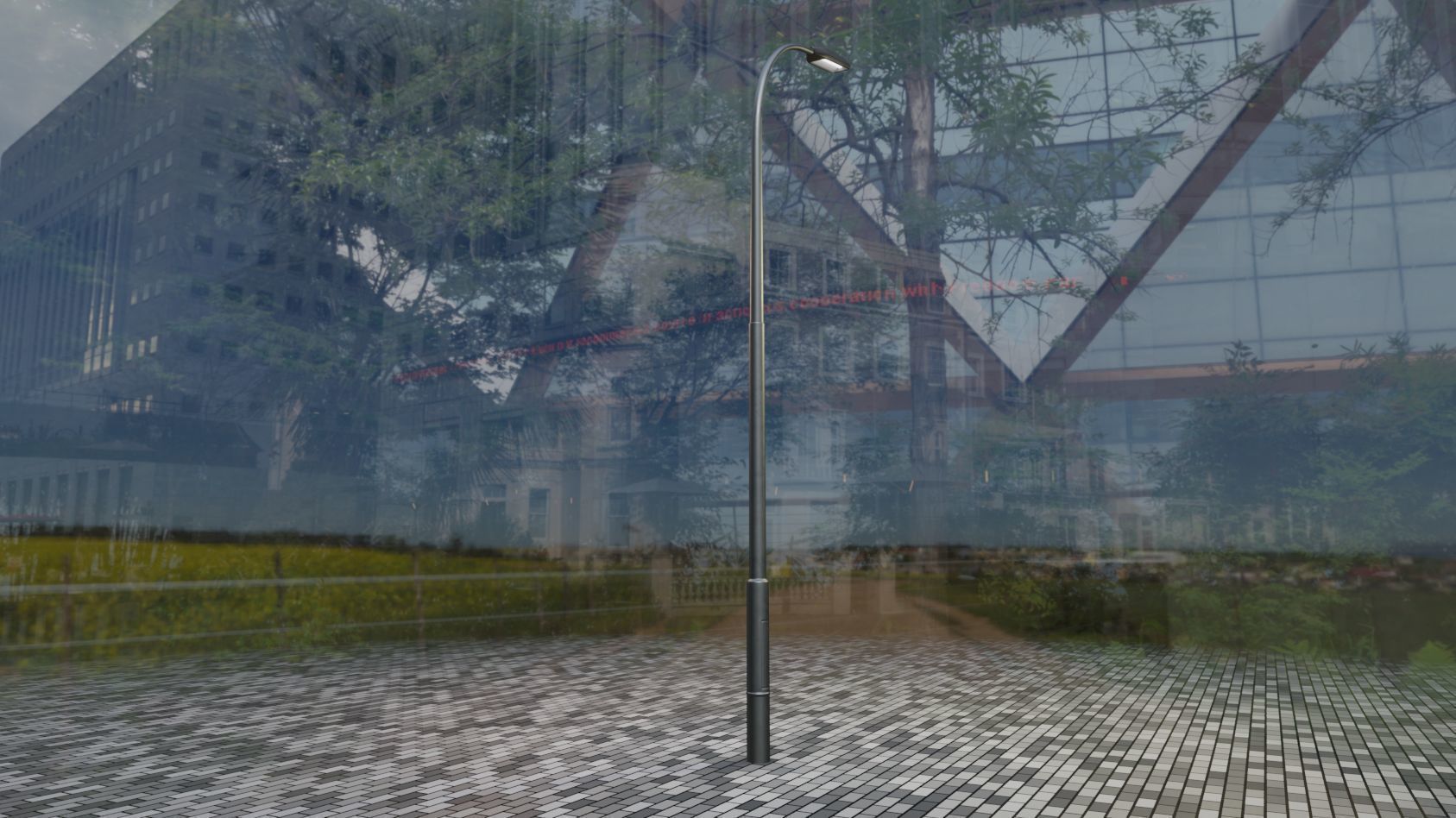 Street Light 11 version 11 6m with pole 1 Low-poly 3D model_4