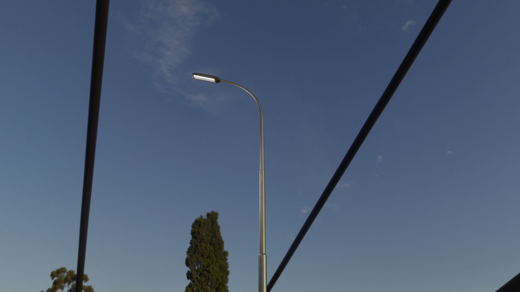 Street Light 11 version 11 6m with pole 1 Low-poly 3D model_60