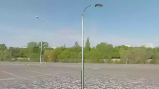 Street Light 11 version 11 6m with pole 1 Low-poly 3D model