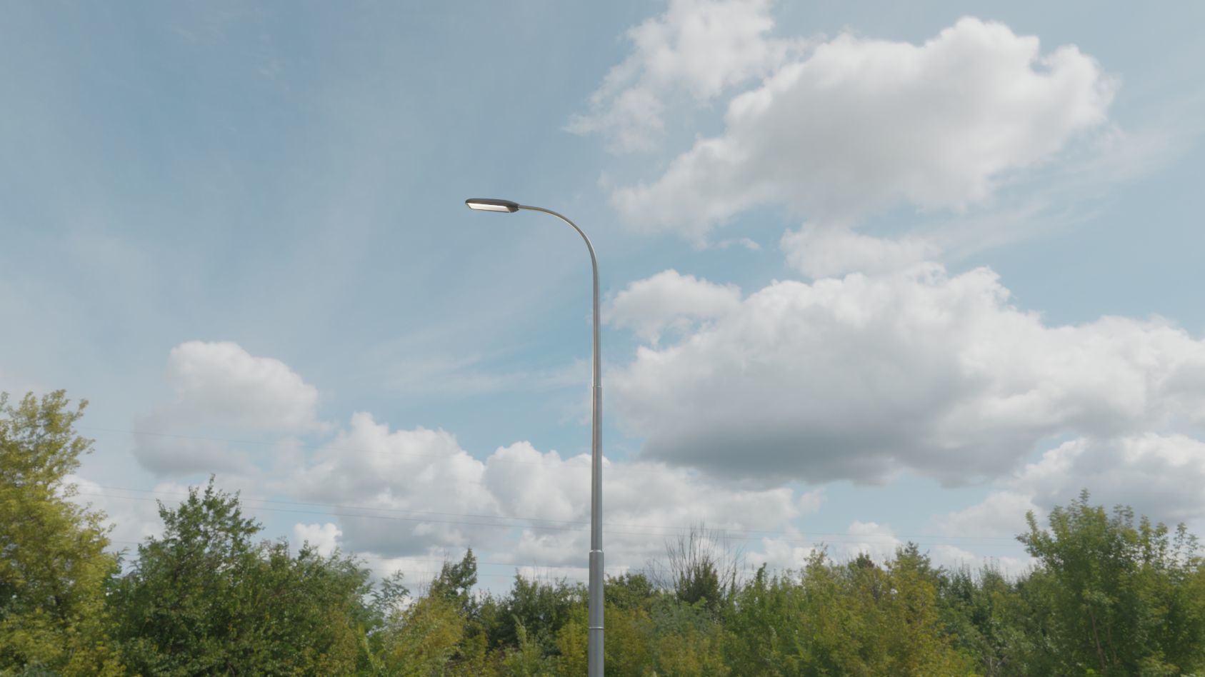 Street Light 11 version 11 6m with pole 1 Low-poly 3D model_28