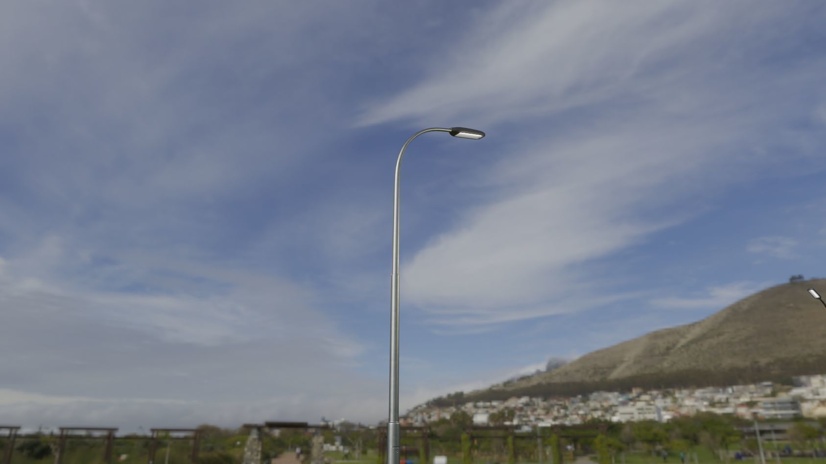 Street Light 11 version 11 6m with pole 1 Low-poly 3D model_39