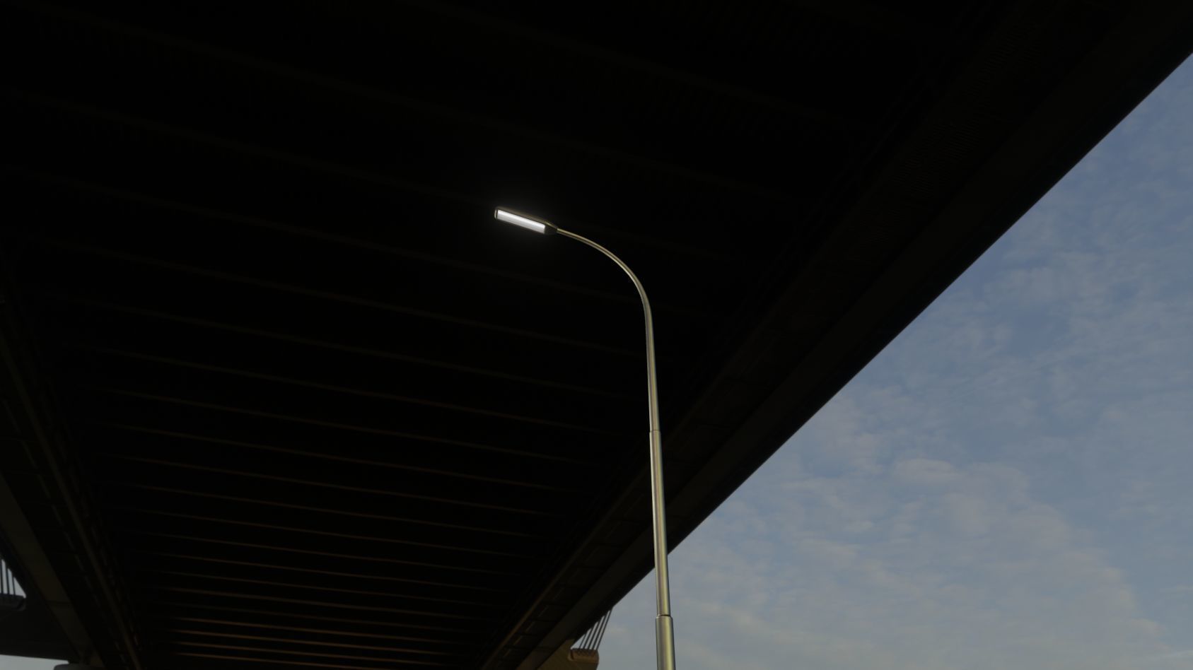 Street Light 11 version 11 6m with pole 1 Low-poly 3D model_92
