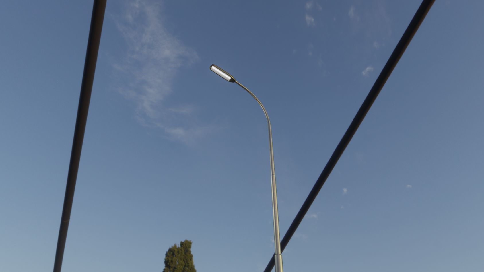 Street Light 11 version 11 6m with pole 1 Low-poly 3D model_90