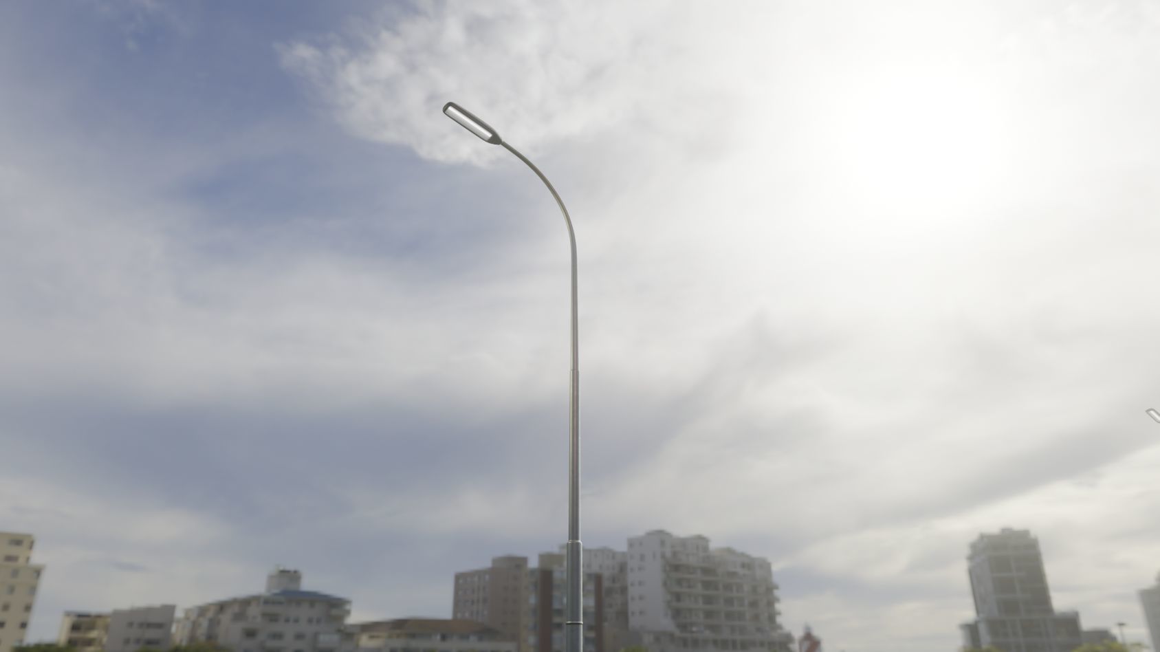 Street Light 11 version 11 6m with pole 1 Low-poly 3D model_24