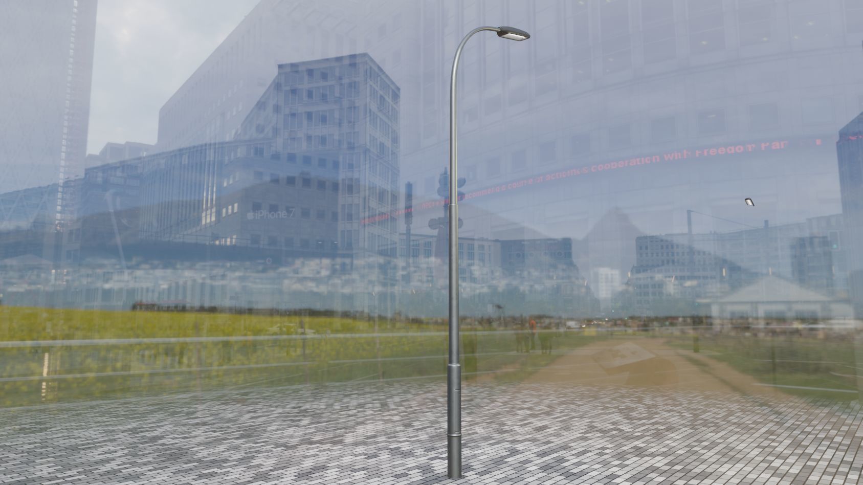 Street Light 11 version 11 6m with pole 1 Low-poly 3D model_5