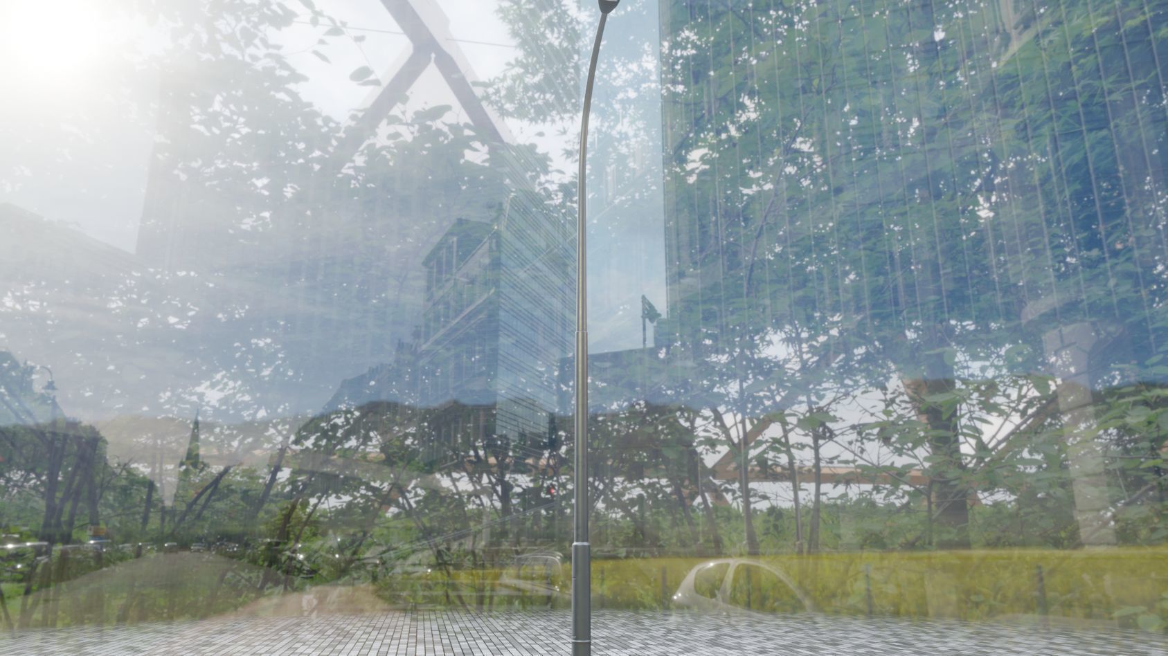 Street Light 11 version 11 6m with pole 1 Low-poly 3D model_18