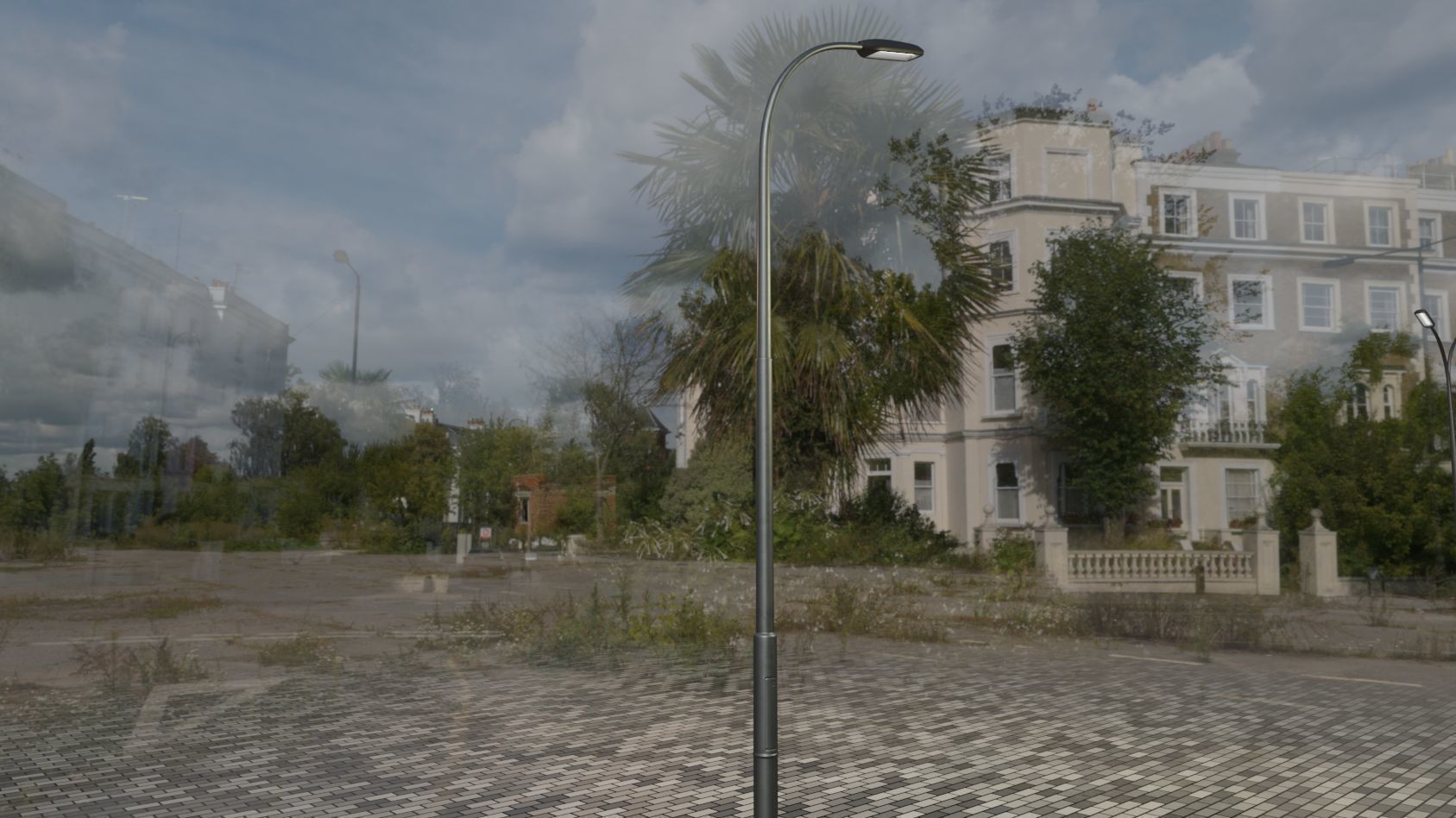 Street Light 11 version 11 6m with pole 1 Low-poly 3D model_6