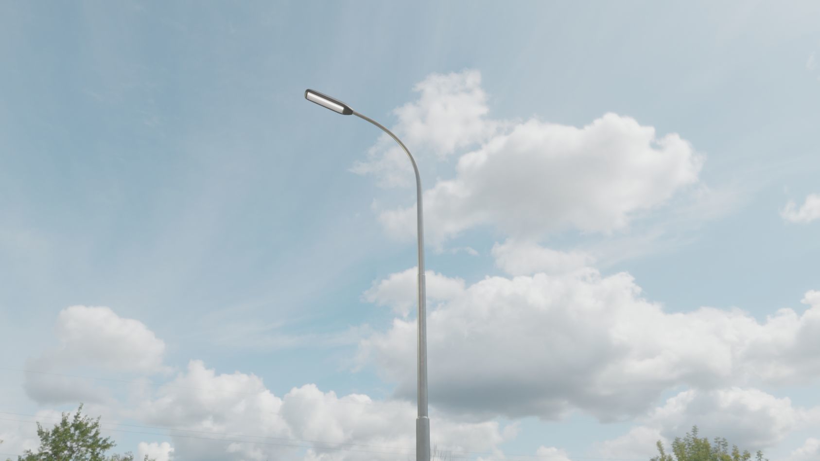 Street Light 11 version 11 6m with pole 1 Low-poly 3D model_58