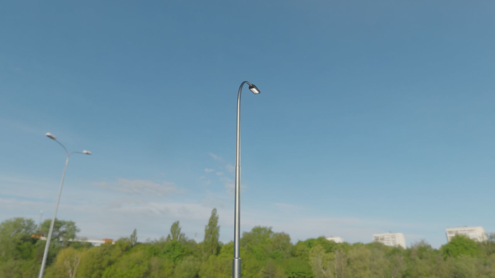 Street Light 11 version 11 6m with pole 1 Low-poly 3D model_36