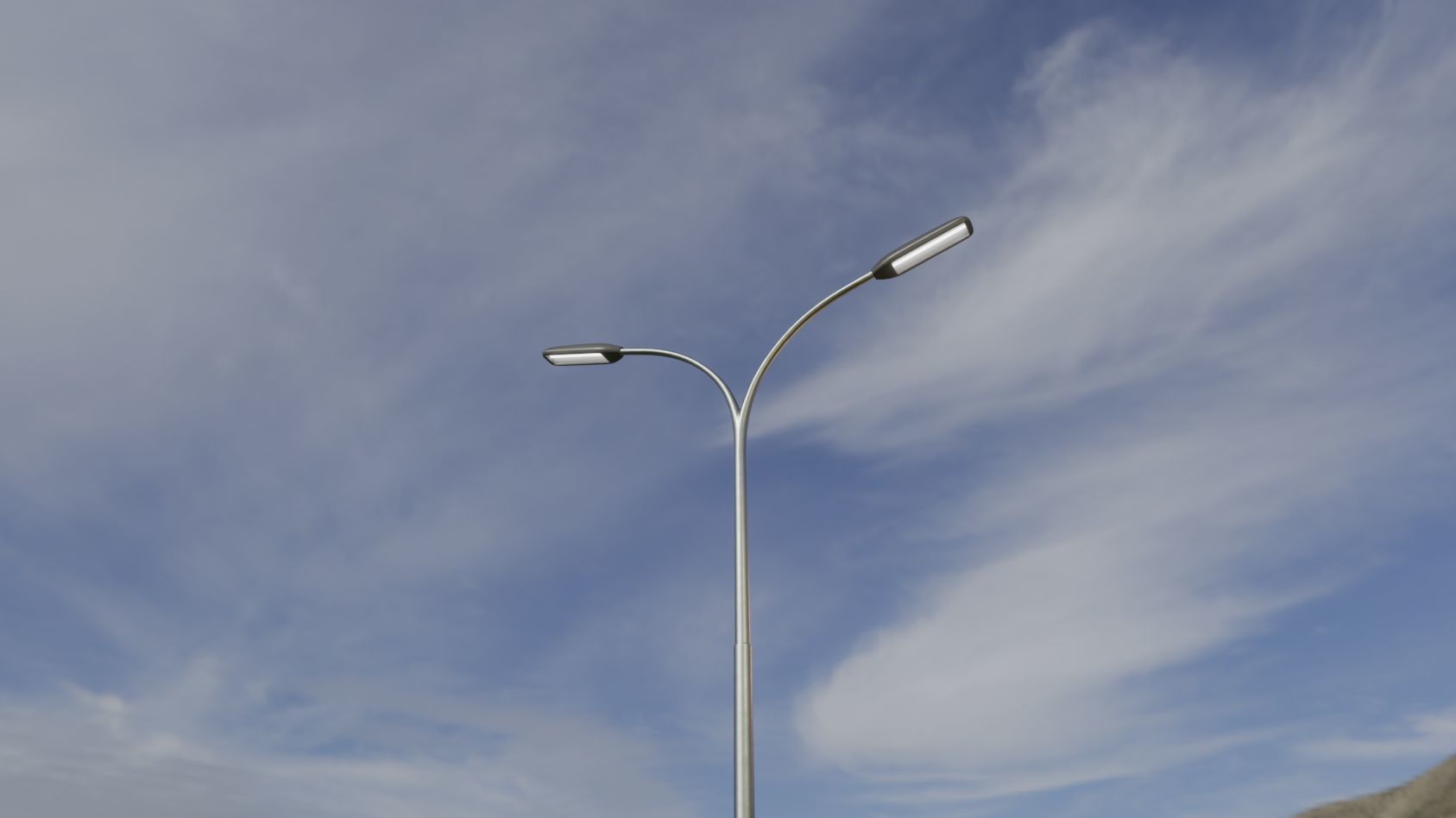 Street Light 11 version 10 6m with pole 4 Low-poly 3D model_79