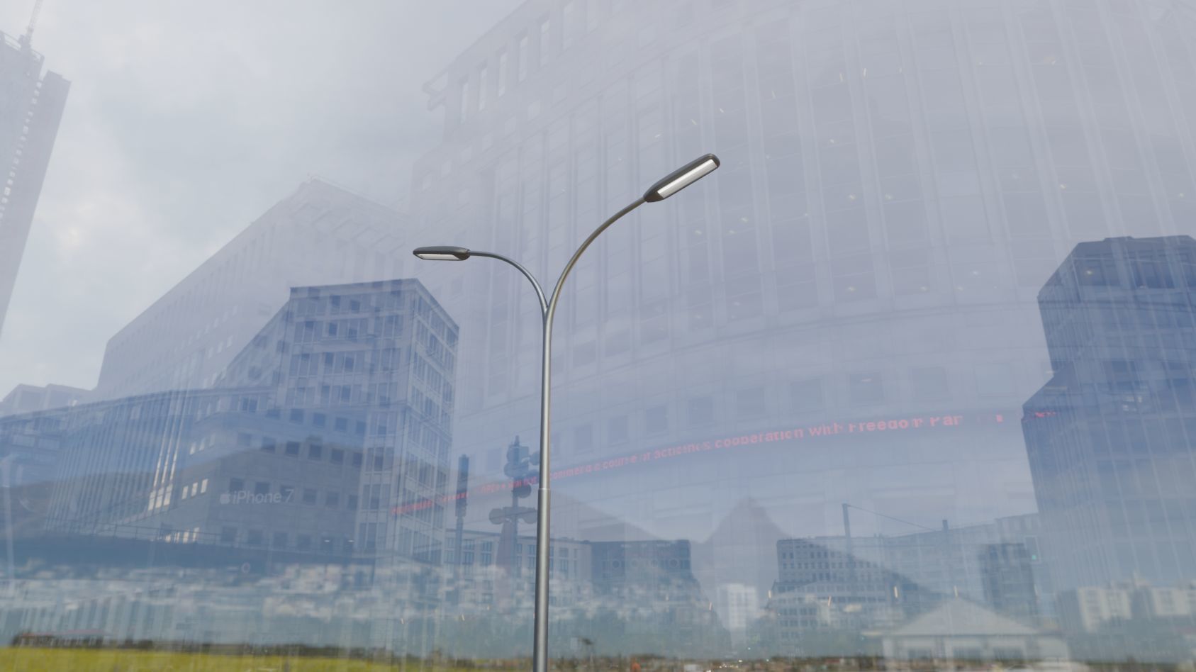 Street Light 11 version 10 6m with pole 4 Low-poly 3D model_14