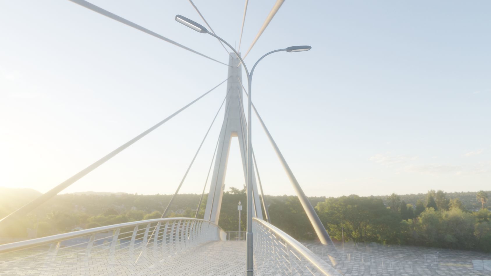 Street Light 11 version 10 6m with pole 4 Low-poly 3D model_25