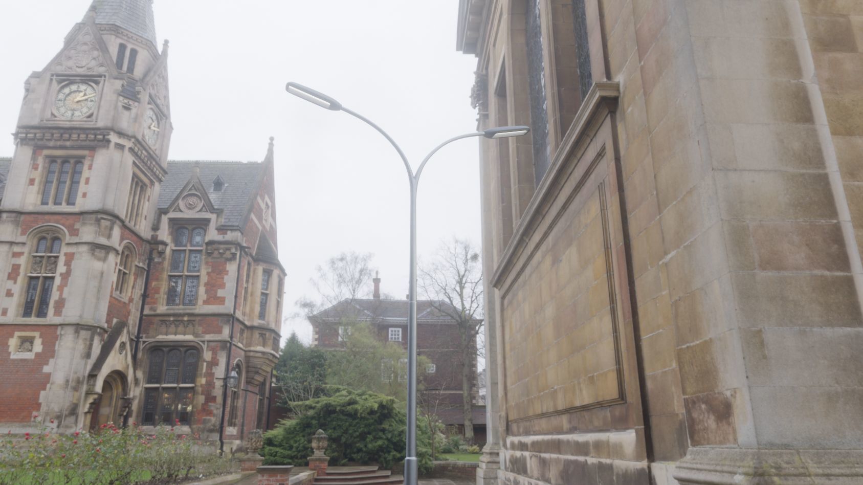 Street Light 11 version 10 6m with pole 4 Low-poly 3D model_10