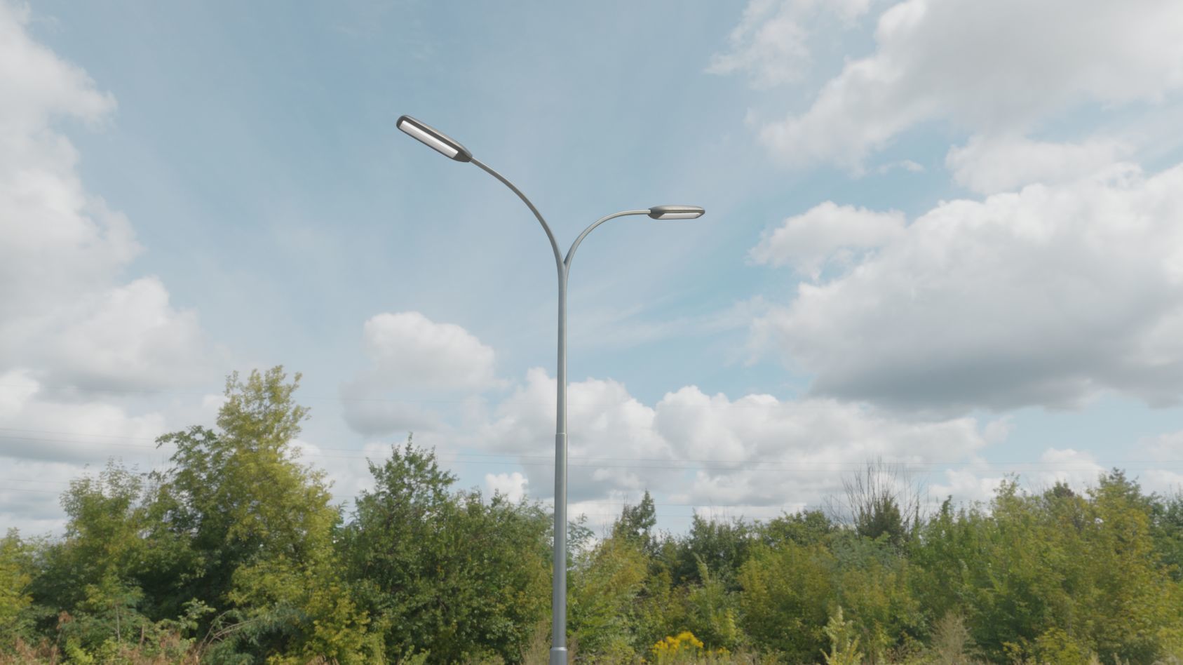 Street Light 11 version 10 6m with pole 4 Low-poly 3D model_9